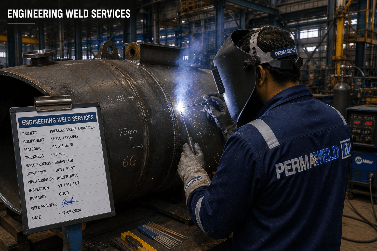 Engineering Weld Services — Permaweld industrial engineers at work